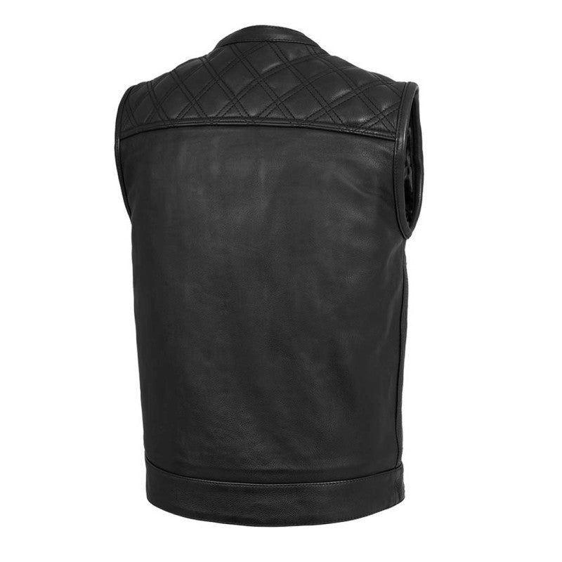 Premium Retro full-bodied dual zip leather vest Premium Cowhide, Patch Ready Back, Ideal for Biker Clubs & Riders