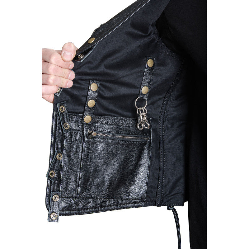 Premium Retro full-bodied dual zip leather vest Premium Cowhide, Patch Ready Back, Ideal for Biker Clubs & Riders