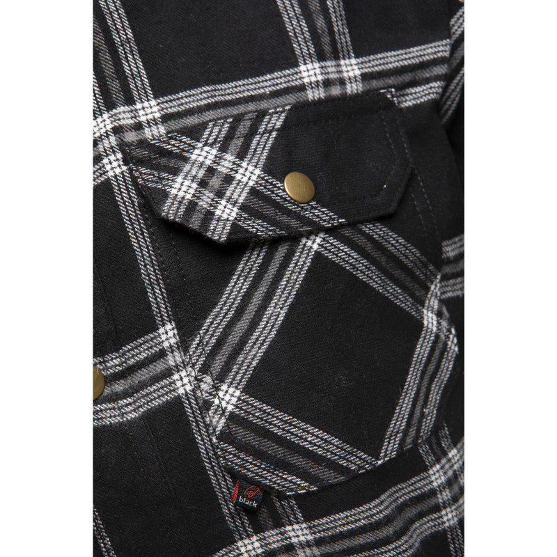 Premium Coyote Black/White Motorcycle Armour Shirt – Waterproof, CE Level 2 Protection, Kevlar® Lined, Men's Sizes XXS-6XL