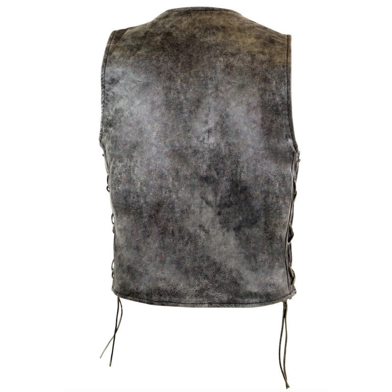 Premium cracker custom leather vest Premium Cowhide, Patch Ready Back, Ideal for Biker Clubs & Riders