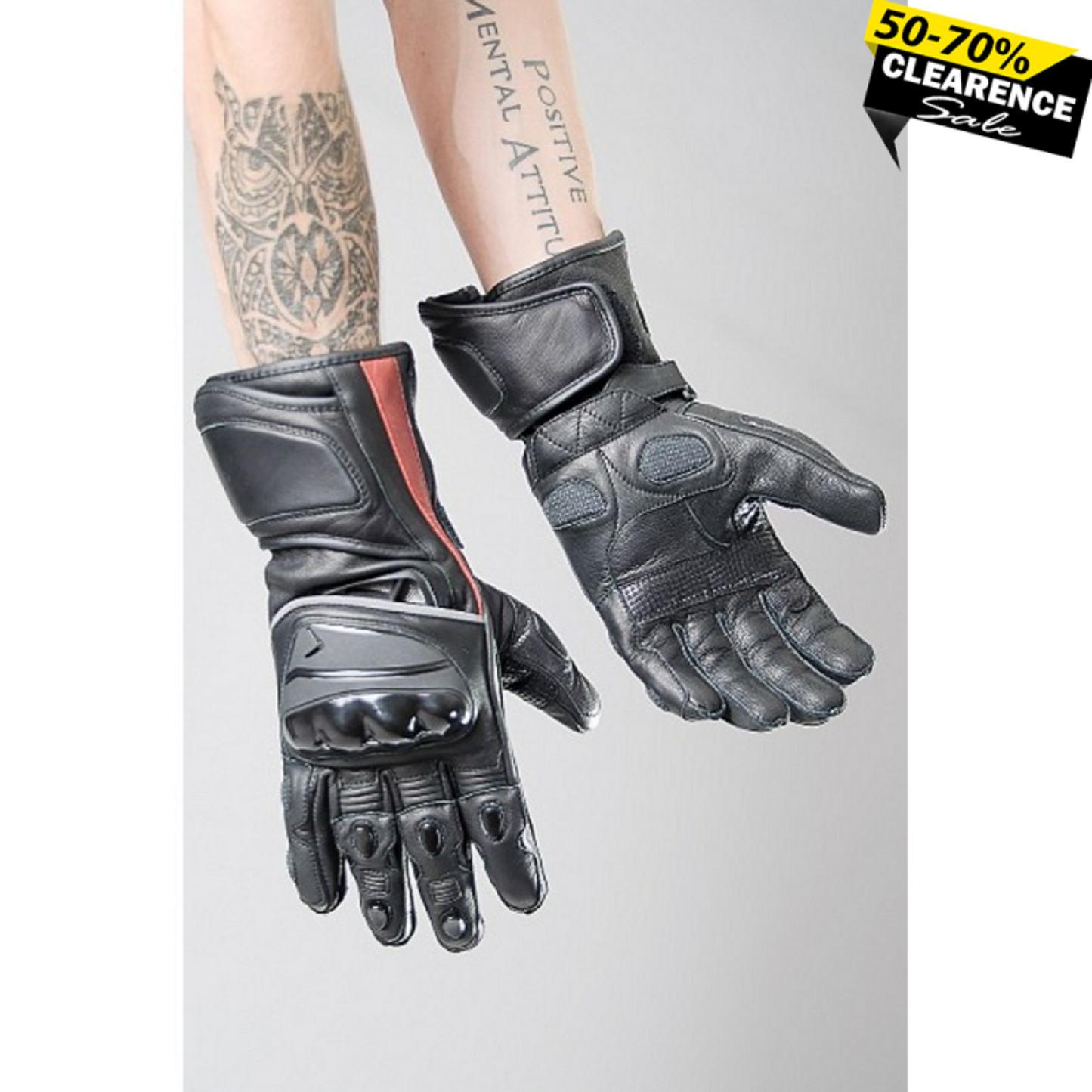 ATA Graco™ Men's Motorcycle Leather Gloves – Durable, Protective & Comfortable Fit