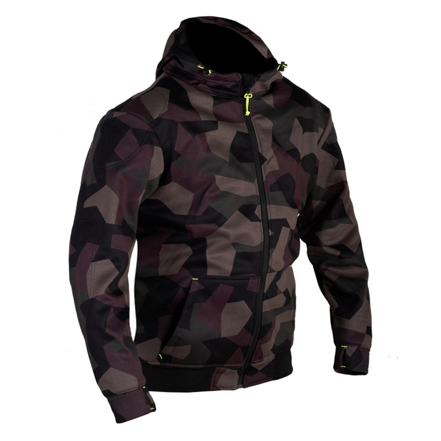 MC Premium Camo Forest Motorcycle Hoodie for Men | CE Level 2 Certified EN 17092:2020