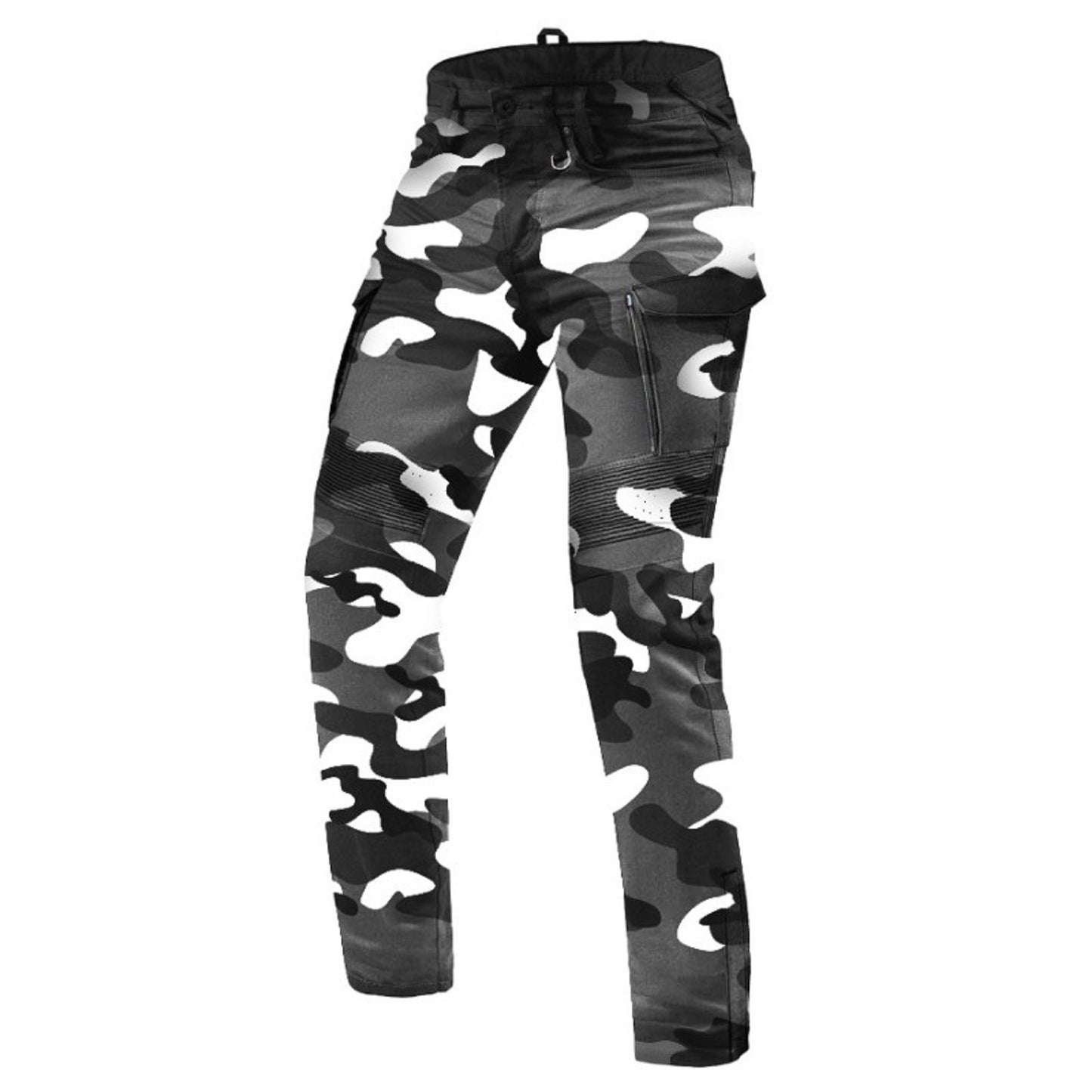 GT-Rider Men's Cargo Camo Motorcycle Jeans – Tactical Fit, Rugged Style, and Built-In Road Protection