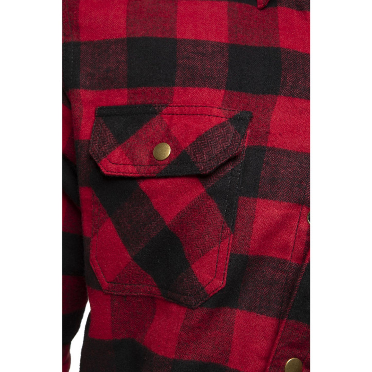 Men’s Premium Coyote Black & Red Motorcycle Flannel Shirt | CE Certified Protective Riding Shirt (CE 17092)