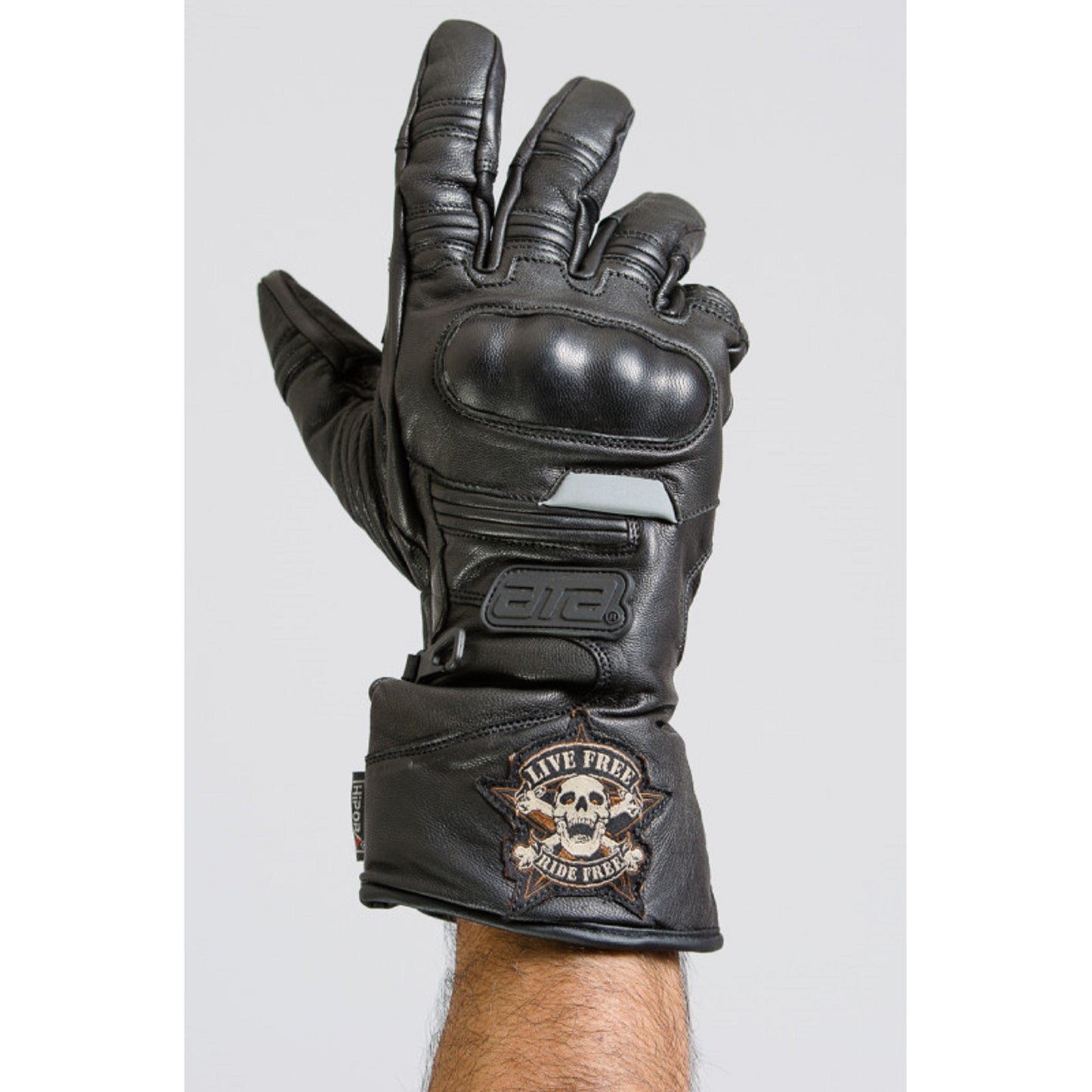ATA Scullrider™ Men's Motorcycle Leather Gloves – Waterproof, Warm & Touchscreen Compatible