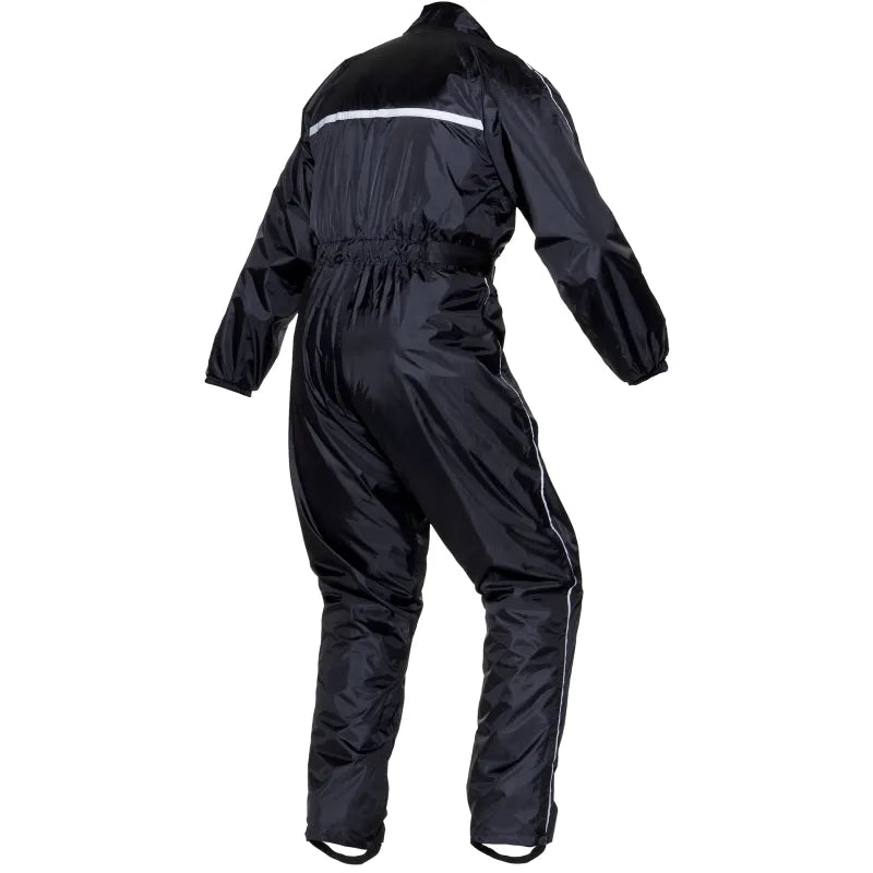 Premium Black Stone Waterproof Rain Suit – Ultralight, Breathable, Adjustable Fit, Reflective Safety Strips