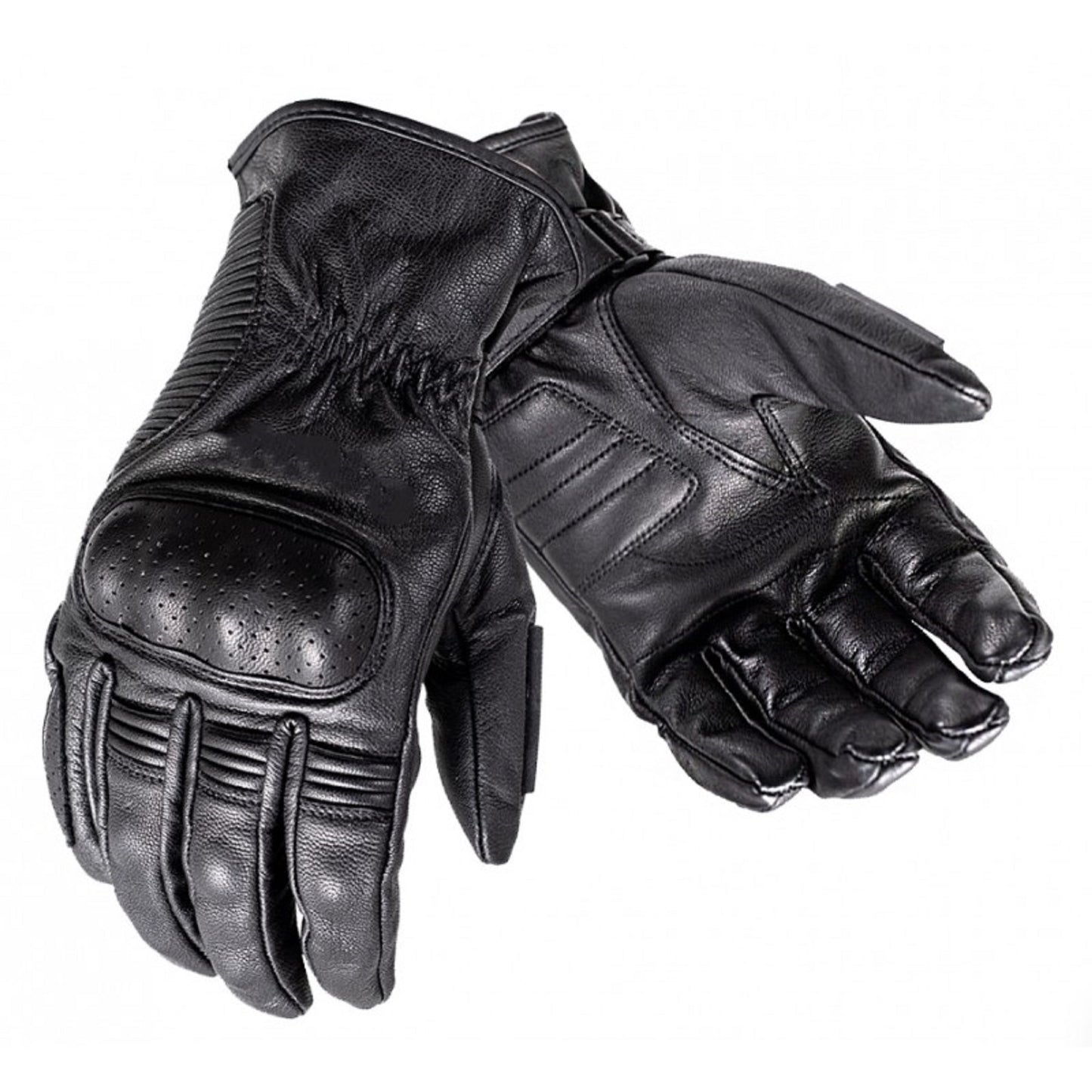 Euro City Summer Motorcycle Gloves – Perforated Aniline Cowhide, Waterproof & Breathable for Men's
