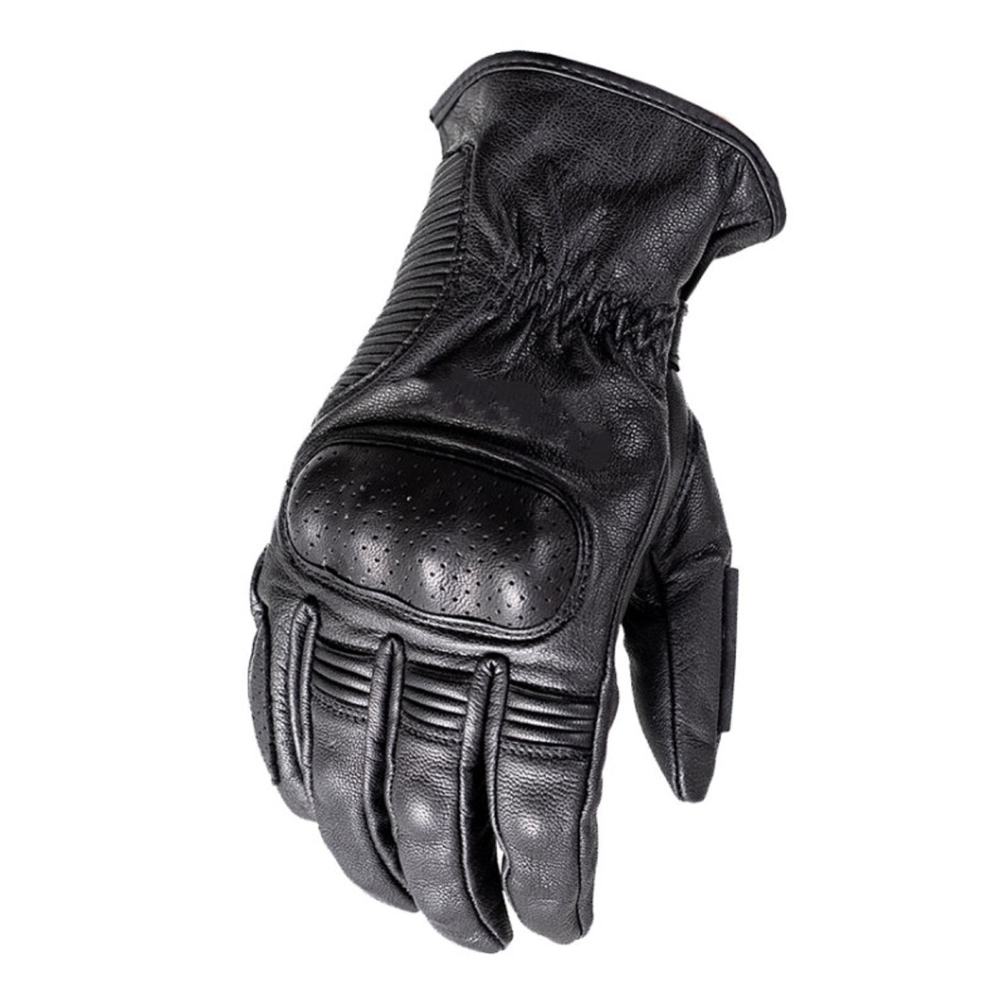 Euro City Summer Motorcycle Gloves – Perforated Aniline Cowhide, Waterproof & Breathable for Men's
