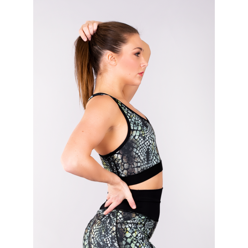 SHAPELAB Cobra Sports Top – High Support, Antimicrobial, 4-Way Stretch Women's Activewear