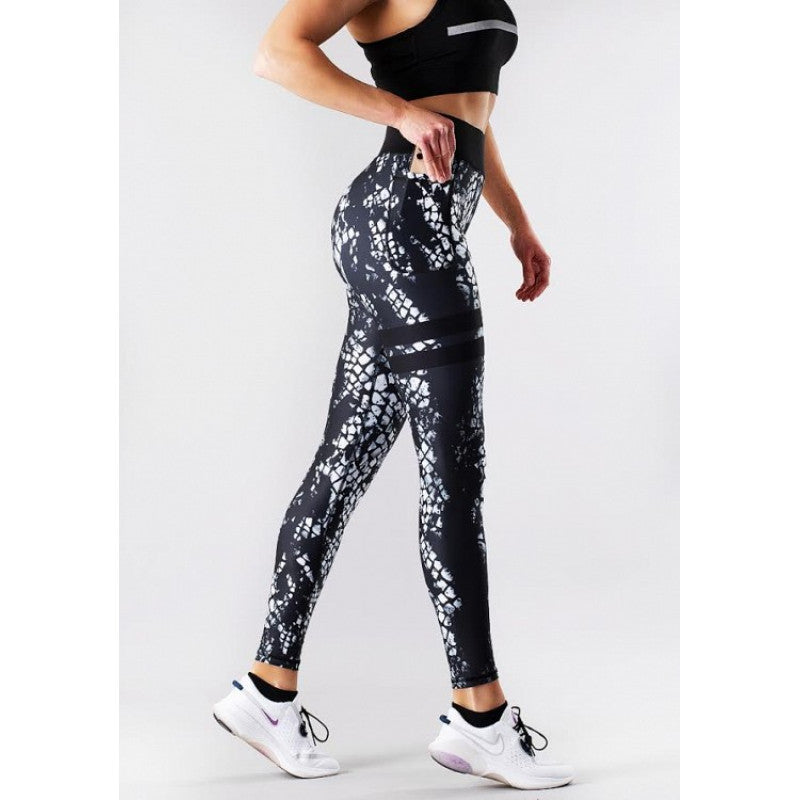 SHAPELAB Dark Beauty Leggings – High Waist, 4-Way Stretch, Antimicrobial & Breathable Fitness Tights