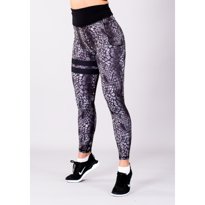 SHAPELAB Cobra Black Scrunch Leggings – High Waist, Scrunch-Bum, 4-Way Stretch, Antimicrobial Fitness Tights