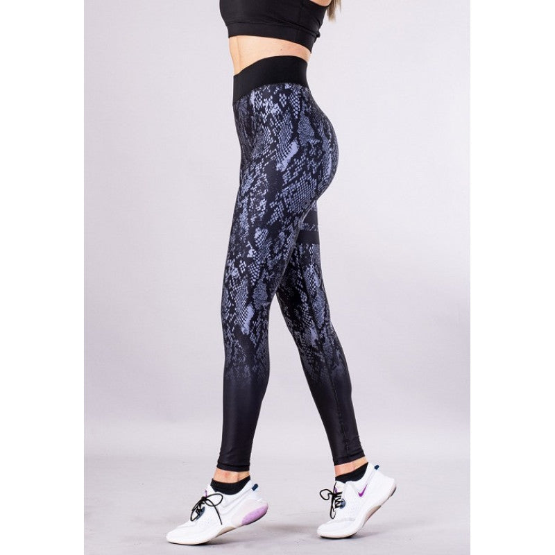 SHAPELAB Cyprus Dark Shade Leggings – High Waist, 4-Way Stretch, Antimicrobial & Breathable Fitness Tights