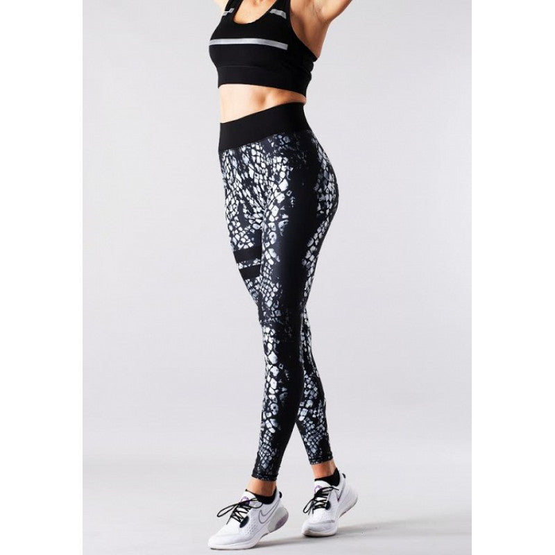 SHAPELAB Dark Beauty Leggings – High Waist, 4-Way Stretch, Antimicrobial & Breathable Fitness Tights