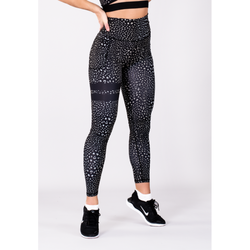Shapelab Golden Leo Scrunch Leggings – High-Waist, Cargo-Style Sculpting Tights