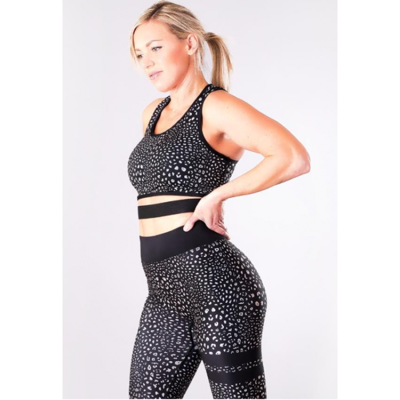 Shapelab Golden Leo Sports Top – Premium High-Fit Suplex & Spandex Activewear