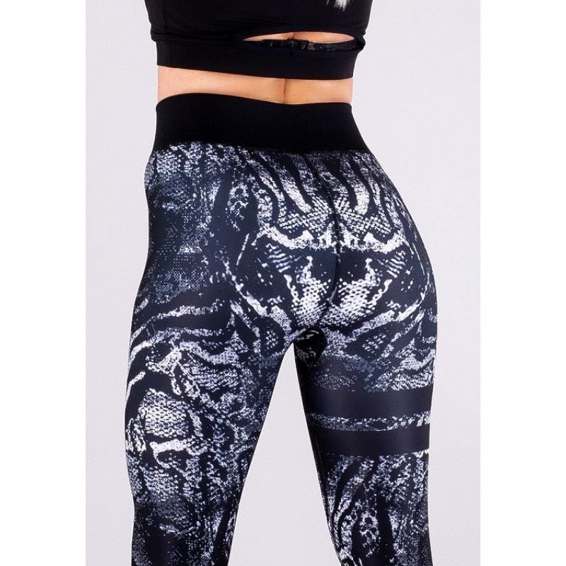 Shapelab Hunter Black Straps Leggings – Premium High-Waist Sculpting Leggings for Active & Casual Wear