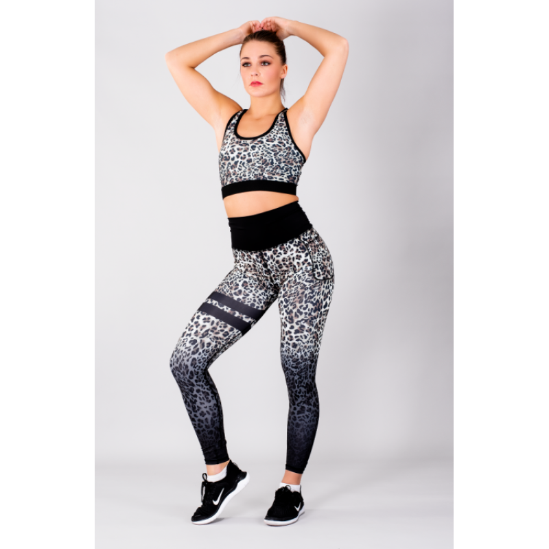 Shapelab Leo Fade Original Sports Top – Premium High-Fit Activewear with Sculpting Support