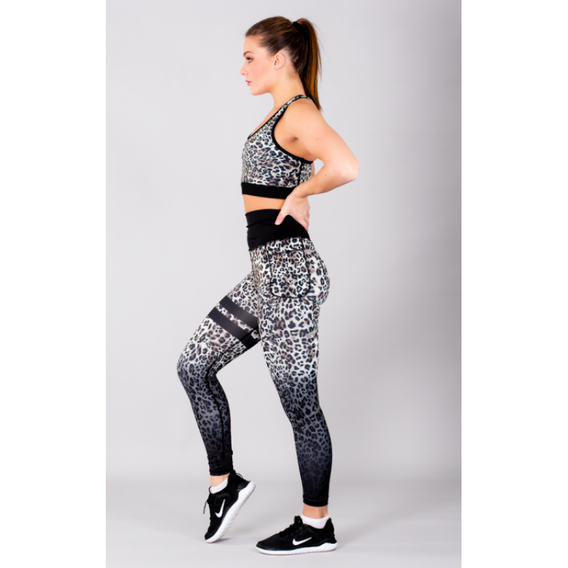 Shapelab Leo Fade Original Sports Top – Premium High-Fit Activewear with Sculpting Support