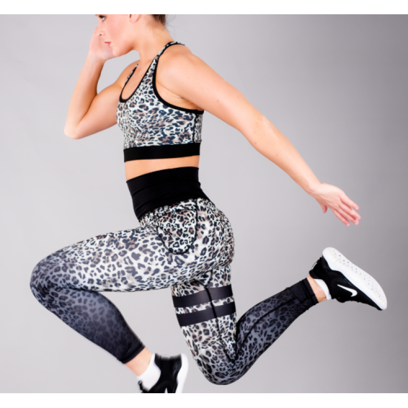 Shapelab Leo Fade Original Sports Top – Premium High-Fit Activewear with Sculpting Support