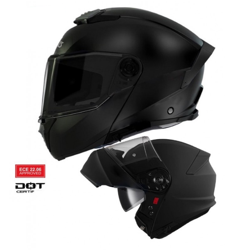 DOT Approved Black Full Face Motorcycle Helmet – Lightweight, Aerodynamic, Anti-Scratch Visor, Secure Fit for Street & Off-Road Riders