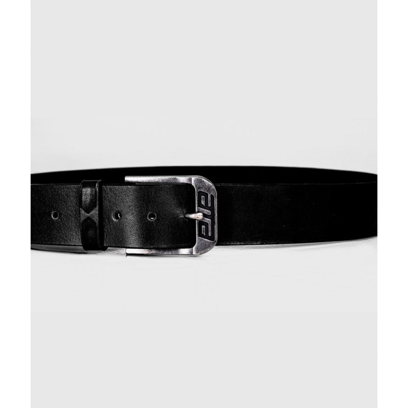 Premium Black Motorcycle Leather Belt Rugged & Stylish Rider Accessory with Durable Metal Buckle Genuine Leather Gear