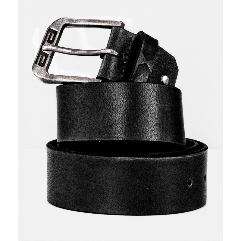 Premium Black Leather Motorcycle Belt Rugged Stylish & Durable Gear for Bikers Genuine Leather Riding Accessory