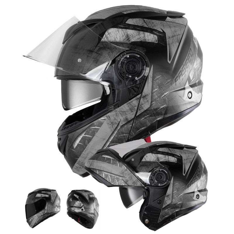 DOT Approved Full Face Motorcycle Helmet – Lightweight, Aerodynamic, Anti-Scratch Visor, Comfortable Fit for Street & Off-Road Riders