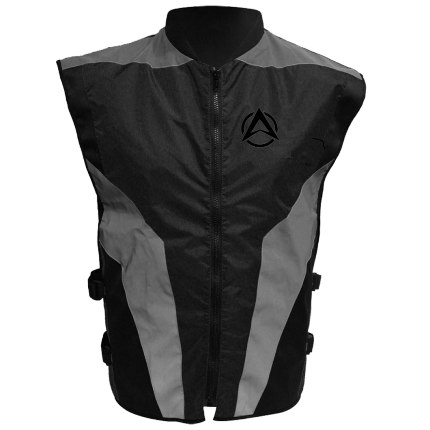Black Reflex Motorcycle Safety Vest – High-Visibility Riding Gear|Lightweight & Durable