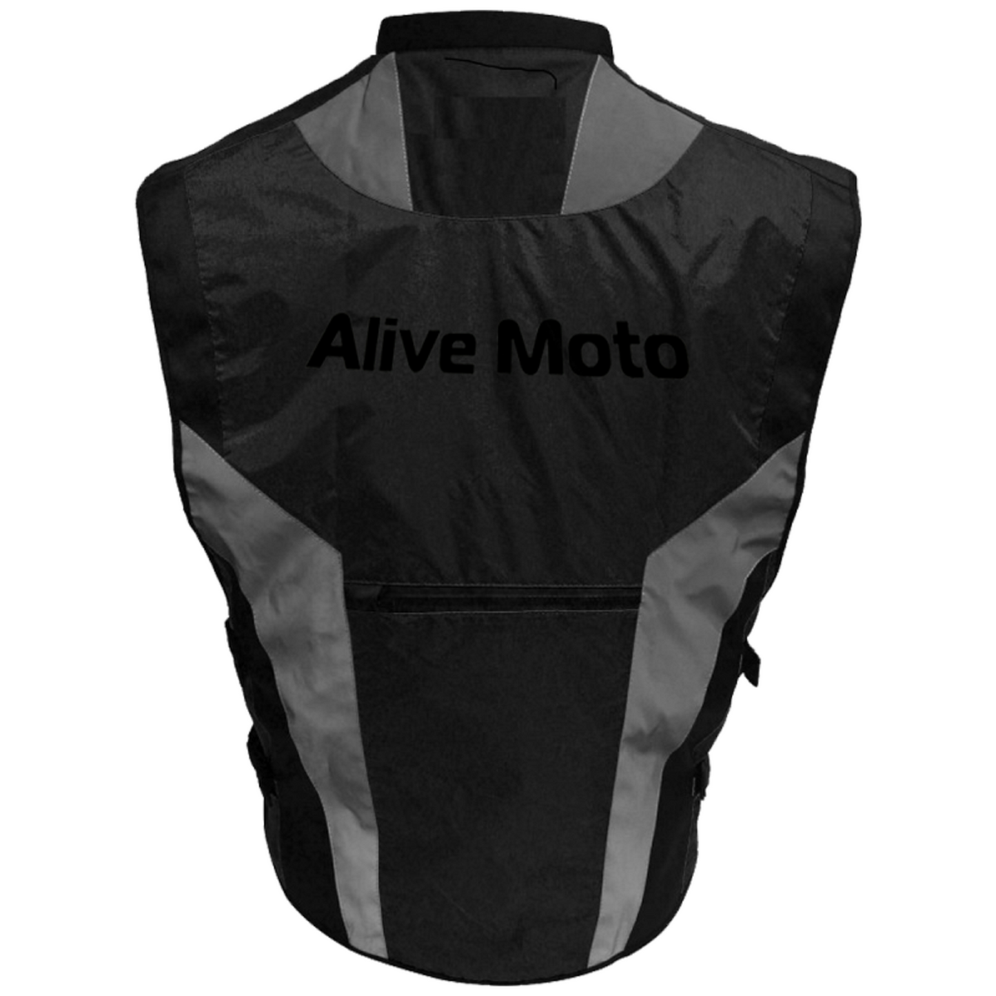 Black Reflex Motorcycle Safety Vest – High-Visibility Riding Gear|Lightweight & Durable