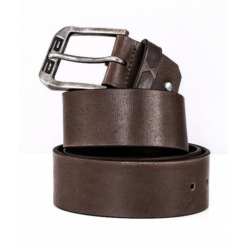 Genuine Brown Leather Motorcycle Belt – Rugged & Stylish Rider Accessory with Durable Metal Buckle for Everyday Wear