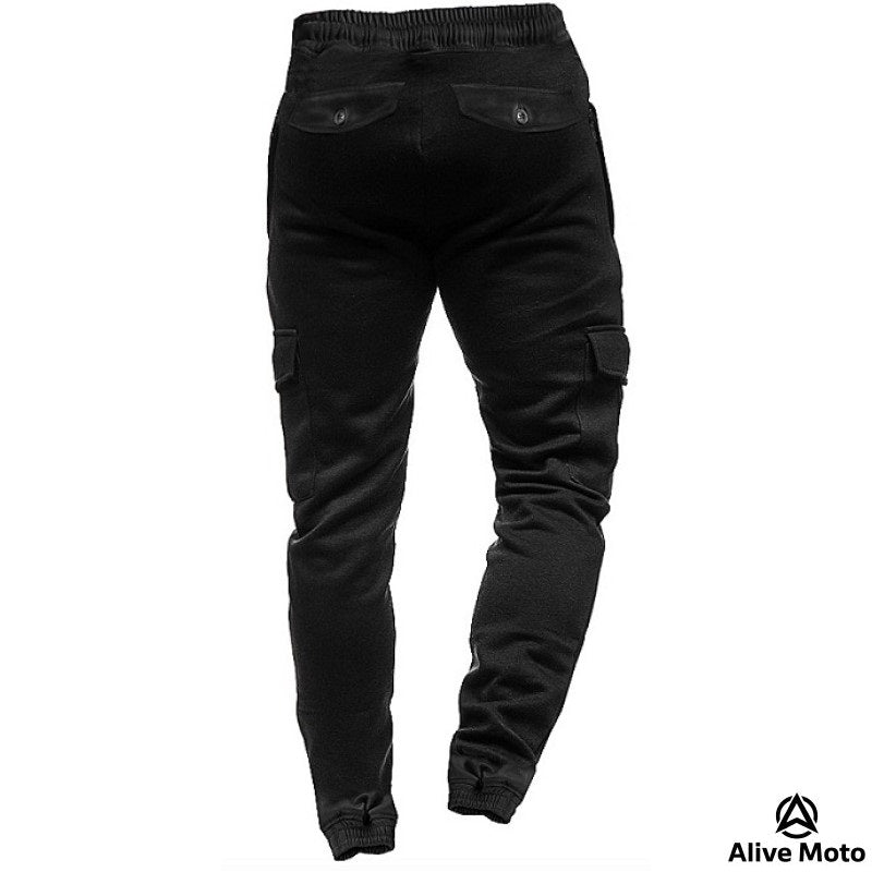 Men’s All-Weather Motorcycle Cargo Trousers with DuPont™ Kevlar® – Waterproof, CE Level-2 Armour – XXS to 6XL