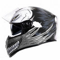 DOT Approved Black & Grey Full Face Motorcycle Helmet – Lightweight, Aerodynamic, Anti-Scratch Visor, Comfortable Fit for All Riders