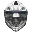 DOT Approved Black & Grey Full Face Motorcycle Helmet – Lightweight, Aerodynamic, Anti-Scratch Visor, Comfortable Fit for All Riders