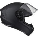 DOT Approved Black Full Face Motorcycle Helmet – Lightweight, Aerodynamic Shell, Anti-Scratch Visor, Comfortable Fit for Street & Off-Road