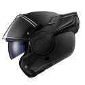 TOUR REVERSE FLIP MODULAR JET BLACK MATT OPENABLE MOTORCYCLE HELMET