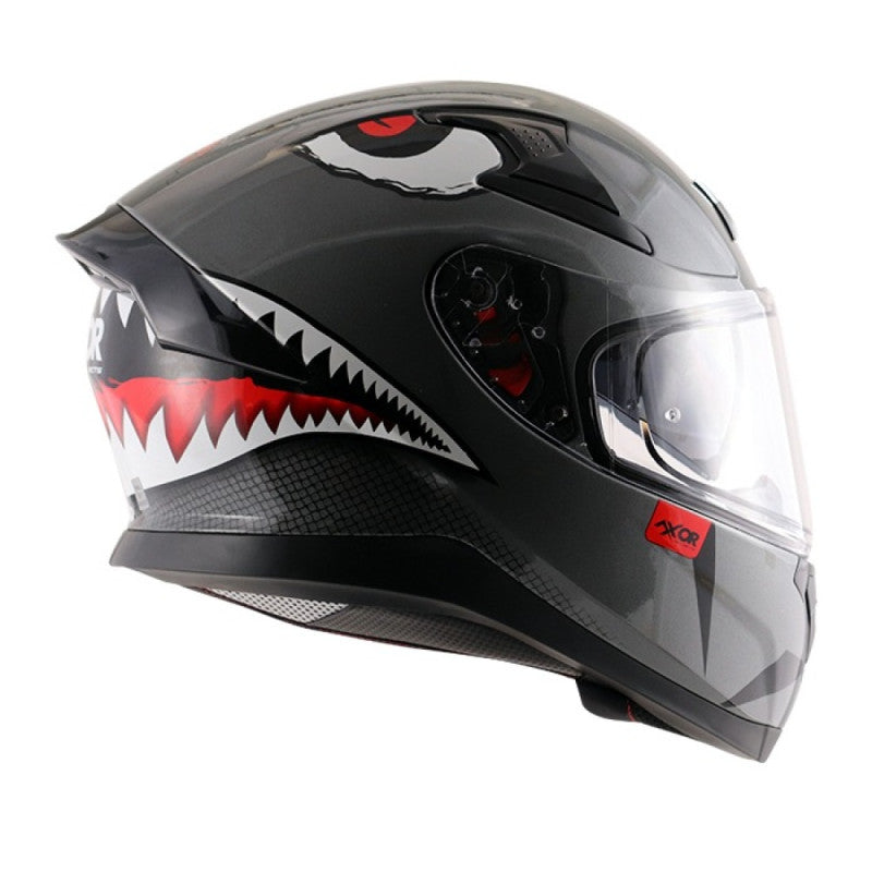 DOT Approved Full Face Motorcycle Helmet – Lightweight, Aerodynamic Design with Clear Visor for Street & Off-Road Use.