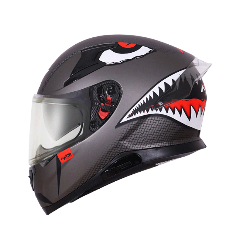DOT Approved Full Face Motorcycle Helmet – Lightweight, Aerodynamic Design with Clear Visor for Street & Off-Road Use.