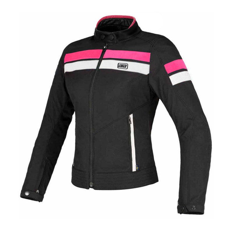 Lady Werona Women's Motorcycle Jacket Stylish Pink Textile Riding Jacket with Protective Armor Lightweight & Breathable Gear