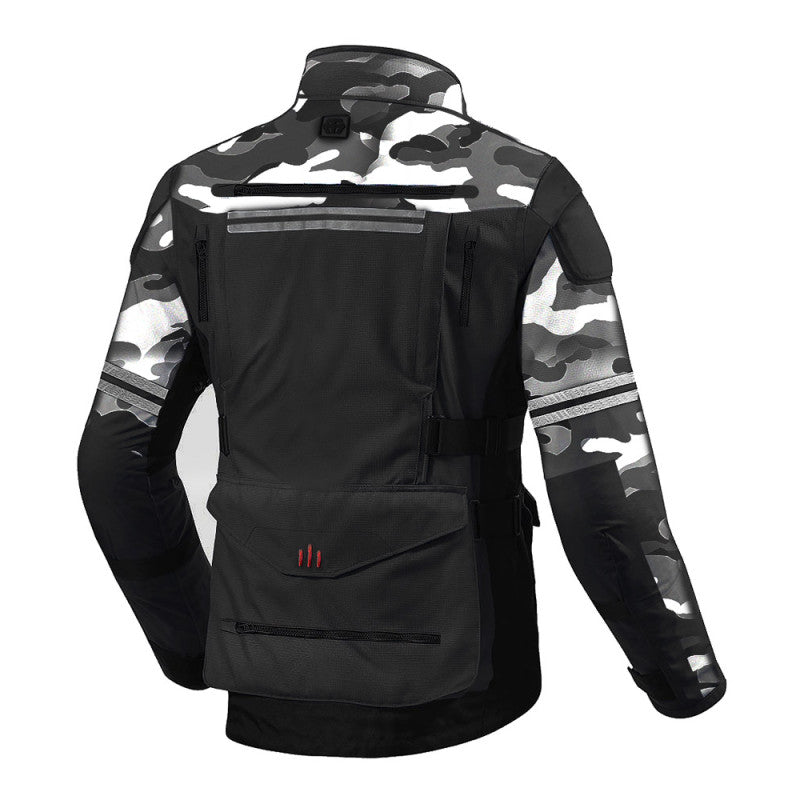 Roadway Cambo White Motorcycle Touring Jacket – CE Armored, Waterproof, Windproof Textile Gear for All-Season Adventure Rides