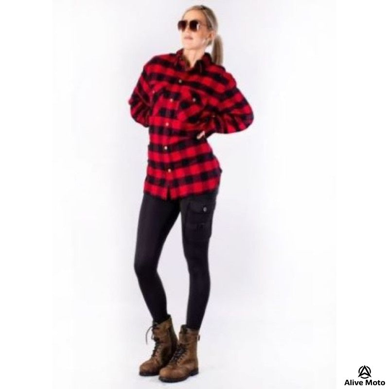 Premium Water-Repellent Kevlar Motorcycle Leggings for Women | CE Level-2 Protection