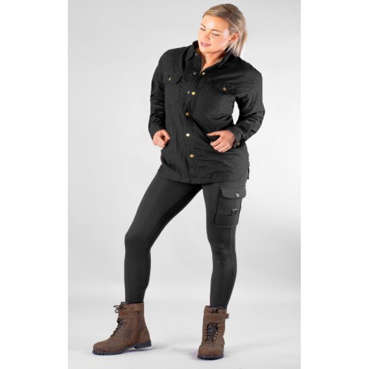 Biker Lady Cargo touring motorcycle legging (CE 17092) – High-Waisted, 4-Way Stretch, Breathable & Antimicrobial Performance Tights