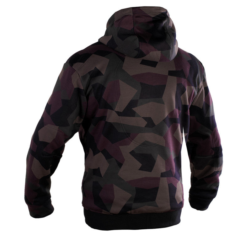 Motorcycle Premium Camo Forest Hoodie – CE Certified, Full Kevlar® Lining, Water-Repellent