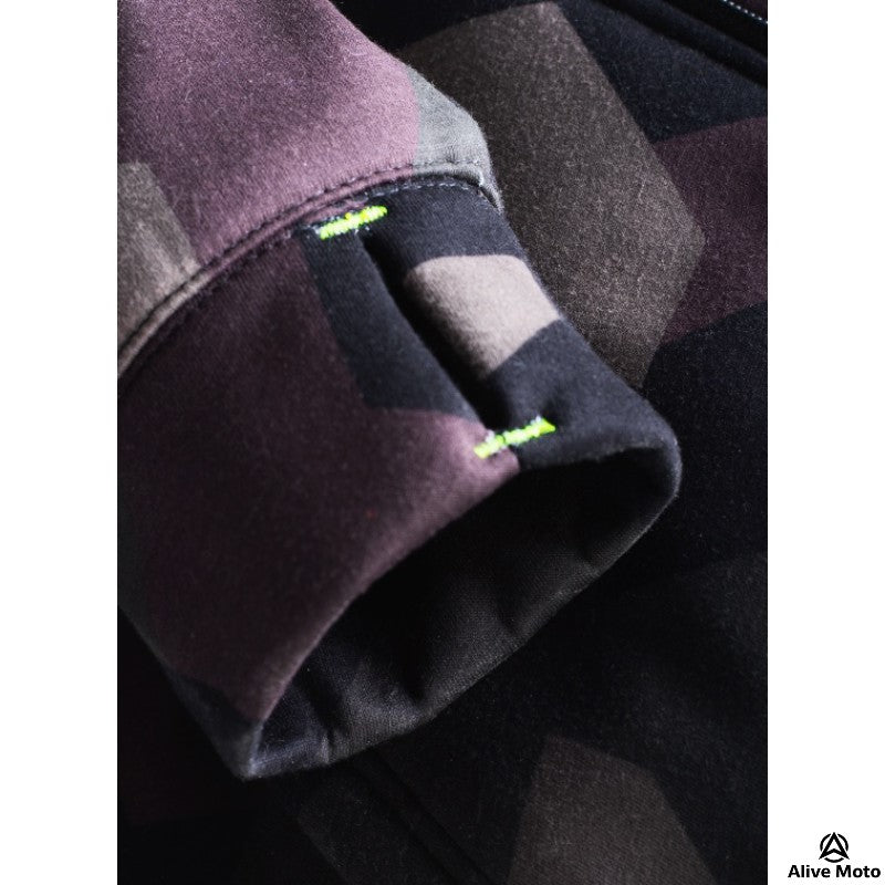 MC Premium Camo Forest Motorcycle Hoodie – CE Level-2 Protection & DuPont™ Kevlar® Lining