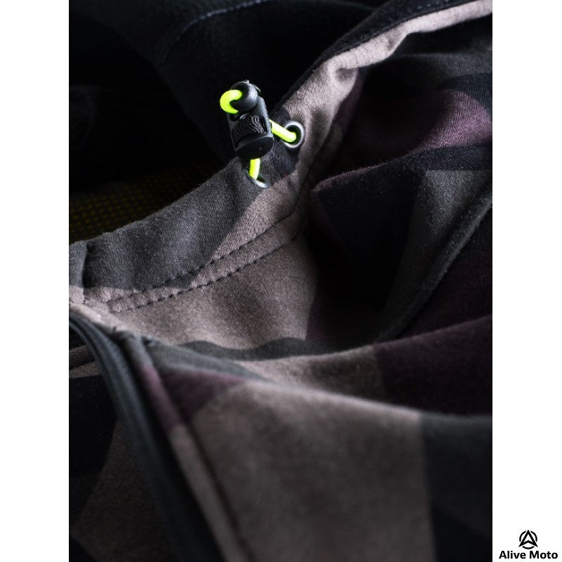 MC Premium Camo Forest Motorcycle Hoodie – CE Level-2 Protection & DuPont™ Kevlar® Lining