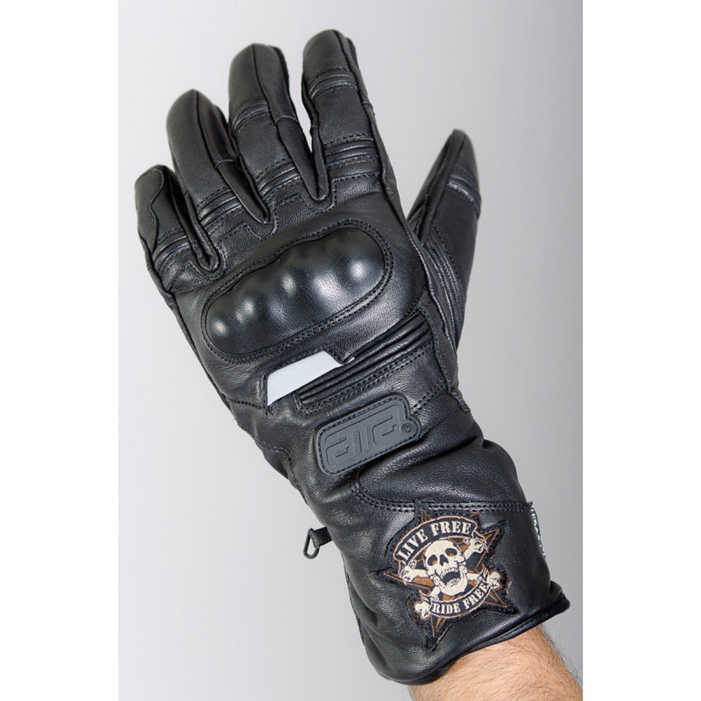 ATA Scullrider™ Men's Motorcycle Leather Gloves – Waterproof, Warm & Touchscreen Compatible