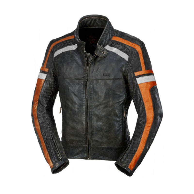 Kid Riverside Motorcycle Jacket – Premium Buffalo Natural Cow Leather with CE Level-2 Protection & DuPont™ Kevlar®