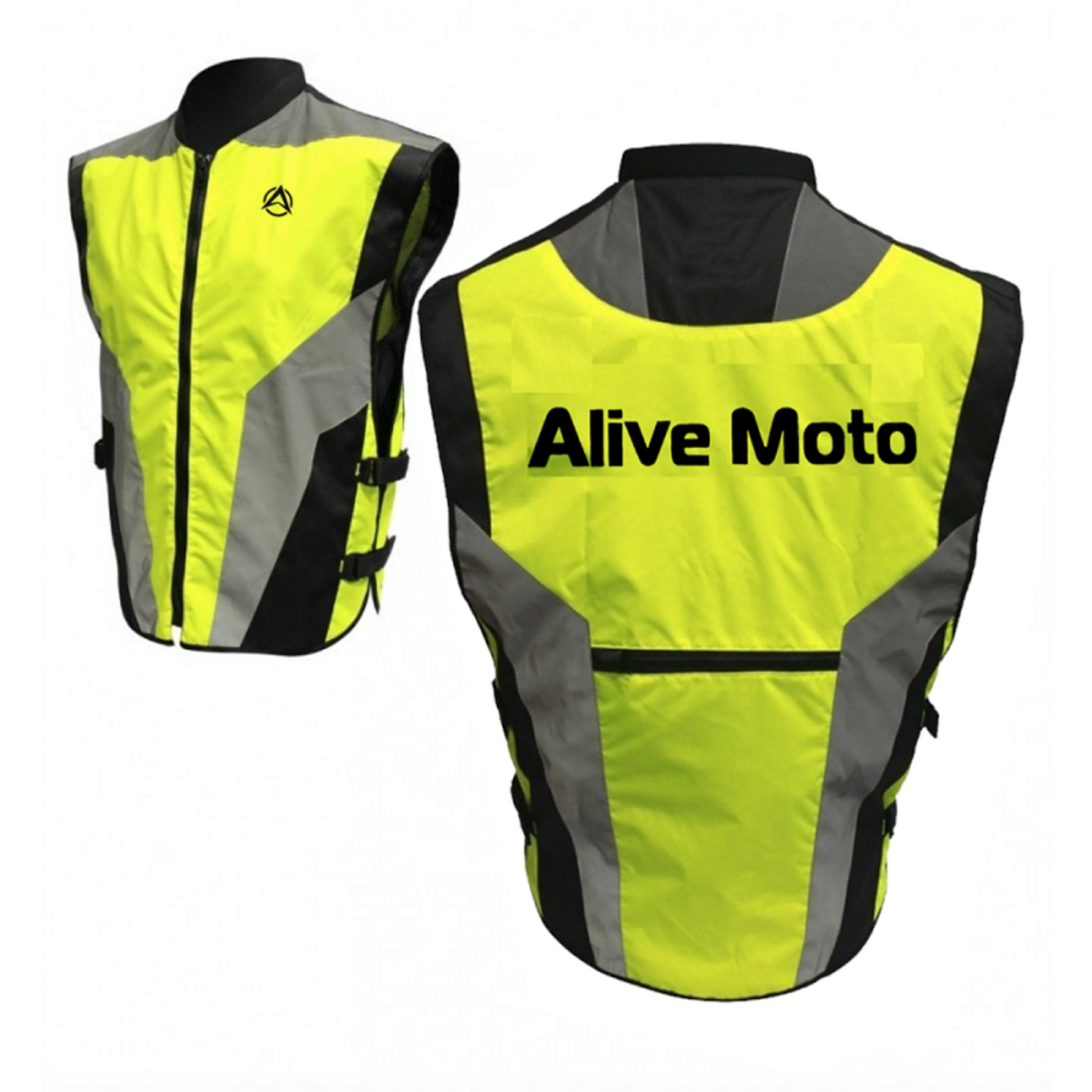 Retro Safety Vest – Vintage Style Hi-Vis Reflective Vest with 360° Visibility | Unisex Motorcycle & Cycling Safety Gear
