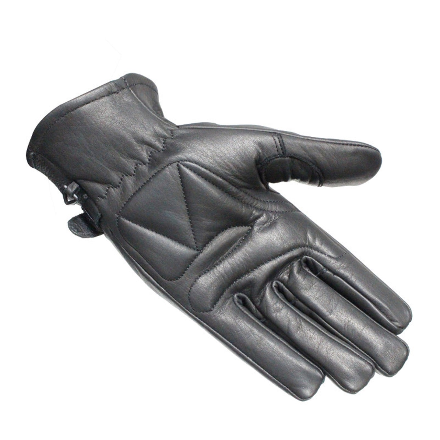 Black Axel Touring Motorcycle Gloves – Goat Leather, Waterproof, Stretch Fit for Men's