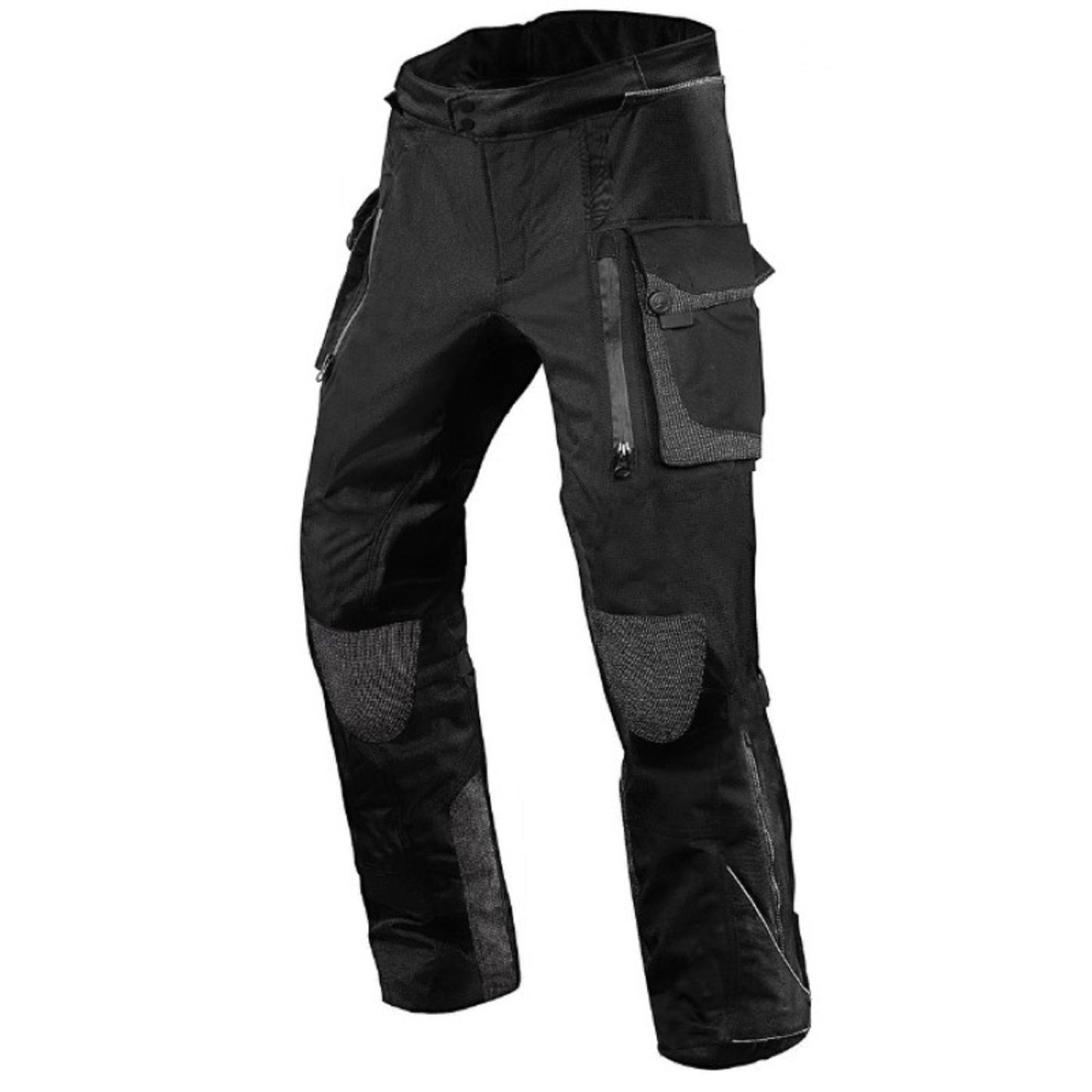 Premium Dynatech Black All‑Weather Motorcycle Pants – Waterproof, Windproof, 650D Durability & CE‑Level‑2 Protection for Men's