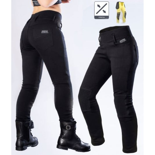 Women's Motorcycle Jeans – Lady Biker MC legging | CE 17092 Certified Protective Riding Denim with Kevlar & Armor Pockets